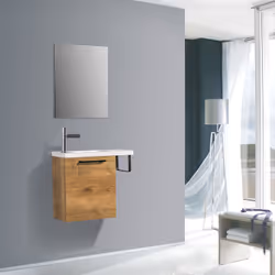 Petit ensemble pour la salle de bain ou WC invités TABLO 400 - avec porte-serviettes intégré Le meuble lave-mains TALBO 400 e ...