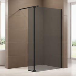 Volet pivotant de protection pour paroi de douche à l'italienne en verre véritable NT106 - Verre gris - Bernstein