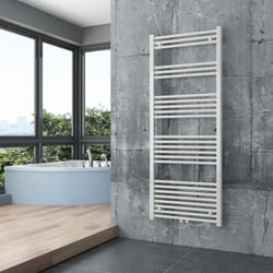 Bernstein - Radiateur sèche-serviettes design de salle de bain en laiton - Blanc - R18W - Connexion et dimensions au choixOhne Handtuchhalter (de),