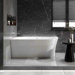 Baignoire d'angle design acrylique pour salle de bain, isolation thermique - montage gauche - Blanc - nova slim line - Dimensions et Options au choix