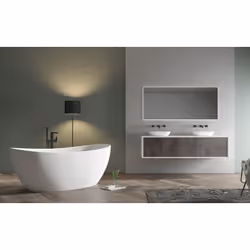 Baignoire îlot BERNSTEIN en pierre solide HAWAII STONE - mat ou brillant Superbe baignoire monobloc en pierre solide de haute ...