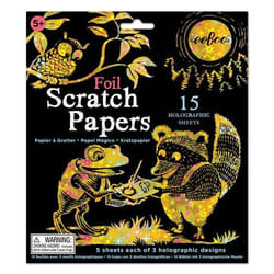 eeBoo Foil Scratch Papers papier d'art 15 feuilles