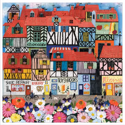 eeBoo Whimsical Village Puzzle en cubes 1000 pièce(s) Art