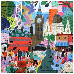 eeBoo London Life Puzzle en cubes 1000 pièce(s) Art