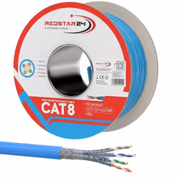 RedStar24 Câble Ethernet CAT 8 100m Bleu