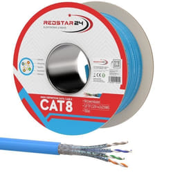 RedStar24 Câble Ethernet CAT 8 100m Bleu