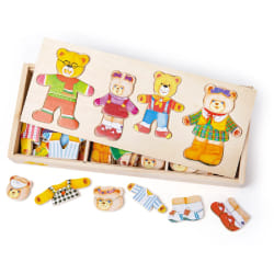 Bigjigs Toys Famille d'ours à habiller