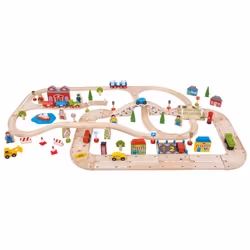 Bigjigs Toys City Road and Railway Set