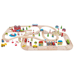 Bigjigs Toys City Road and Railway Set Modèles de train et de chemin de fer