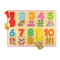 Bigjigs Toys Puzzle Chiffres et Couleurs