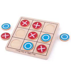 Jeu de morpion et croix Tic Tac Toe en bois