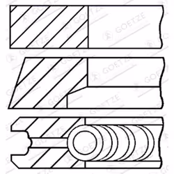 Jeu de segments de piston GOETZE 08-118000-00