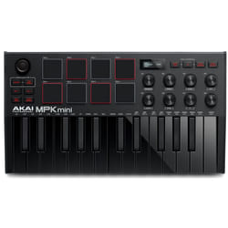 Akai MPK Mini MK3 clavier MIDI 25 touche(s) USB Noir, Rouge
