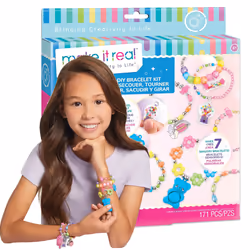 Make it Real Pop! Shake! Twist! Diy Bracelet Kit, Kit de fabrication de bracelets pour enfants, 8 an(s), Multicolore