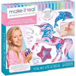 Make it Real Master Pieces Paint Pouring, Kit de loisirs créatifs pour enfants, 8 an(s), Multicolore