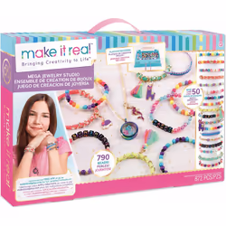 Make it Real Mega Jewellery Studio, Kit de fabrication de bijoux pour enfants, 8 an(s), Plastique, Multicolore, 872 pièce(s)