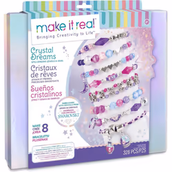 Make it Real Crystal Dreams, Kit de fabrication de bracelets pour enfants, 8 an(s), Multicolore, 328 pièce(s)