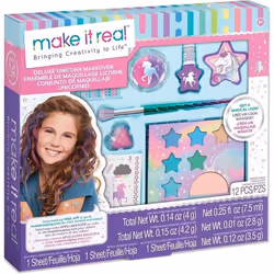 Make it Real Deluxe Unicorn Make Up, Kit de maquillage pour enfants, 8 an(s), Multicolore