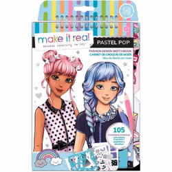 Make it Real - Carnet De Croquis De Mode "Pastel Pop", Design et mode, Make it real, Enfant, Femelle, 6 an(s), Chine