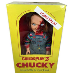 Childs Play 3 Talking Pizza Face Chucky 15 Inch Mega Figure