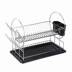 WENKO Premium Duo, Noir, Acier inoxydable, Métal, Plastique, 520 mm, 240 mm, 360 mm