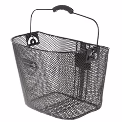 M-Wave BA-F, Devant, Panier de vélo, Acier, Noir, 335 mm, 225 mm