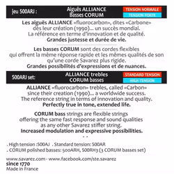 Savarez 500ARJ corde d'instrument de musique 6 pièce(s) Guitare