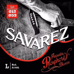 Savarez A140L Light Cordes pour guitare folk acoustique 12-53