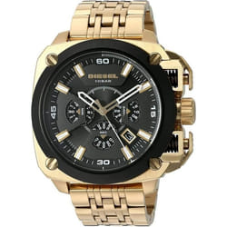 Montre - Diesel - DZ7378 - Cadran Noir - Bracelet Doré - Étanchéité 10 ATM