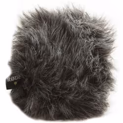 RØDE WS11, Bonnette de microphone, Rode, VideoMic NTG, Noir, Fausse fourrure, mousse, 8,5 cm