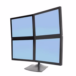 Ergotron DS Series DS100 Quad Monitor Desk Stand, 14 kg, 61 cm (24"), 75 x 75 mm, 100 x 100 mm, Noir