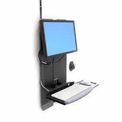 Ergotron StyleView® Vertical Lift, High Traffic Areas, 13,6 kg, 61 cm (24"), 75 x 75 mm, 100 x 100 mm, Noir