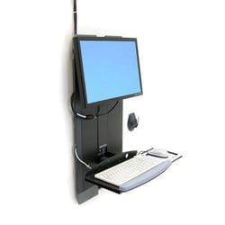 Ergotron StyleView® Vertical Lift, High Traffic Areas 24" Noir Mur