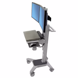 Ergotron Neo-Flex, Panier multimédia, Gris, Sol, 1 étagères, Ordinateur portable, 55,9 cm (22")