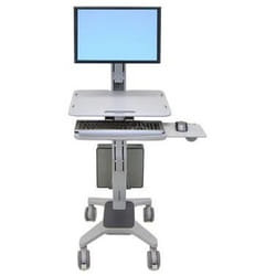 Ergotron WorkFit C-Mod, Single Display Sit-Stand Workstation 27" Gris Sol
