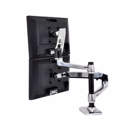 Ergotron LX Series Dual Stacking Arm 24" Argent Bureau