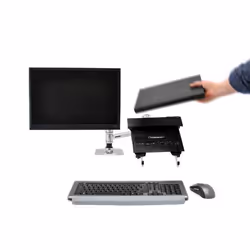 Ergotron LX Series Dual Stacking Arm 24" Argent Bureau - Vue supplémentaire 5