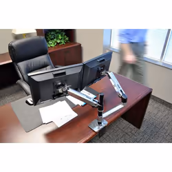 Ergotron LX Series Dual Stacking Arm 24" Argent Bureau - Vue supplémentaire 7