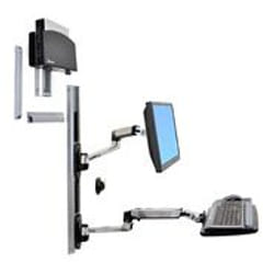 Ergotron LX Series LX Wall Mount System 27" Noir, Argent Mur