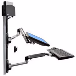 Ergotron LX Series LX Wall Mount System 27" Noir, Argent Mur