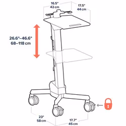 Ergotron Neo-Flex Laptop Cart Gris Ordinateur portable Panier/chariot multimédia