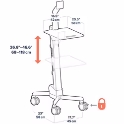 Ergotron Neo-Flex LCD Cart Gris Ecran plat Panier/chariot multimédia - Vue supplémentaire 4