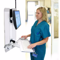Ergotron StyleView Vertical Lift, Patient Room 24" Blanc Mur