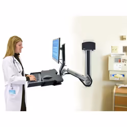 Ergotron StyleView Sit-Stand Combo Arm with Worksurface 24" Mur - Vue supplémentaire 5