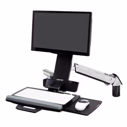 Ergotron Styleview Sit-Stand Combo Arm, Vis, 13,2 kg, 48,3 cm (19"), 61 cm (24"), 100 x 100 mm, Aluminium