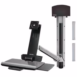 Ergotron StyleView Sit-Stand Combo System, 13,2 kg, 61 cm (24"), 75 x 75 mm, 100 x 100 mm, Aluminium