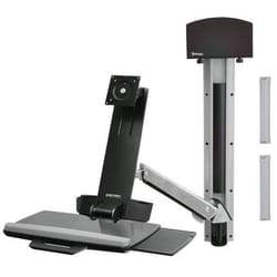 Ergotron StyleView Sit-Stand Combo System 24" Aluminium Mur