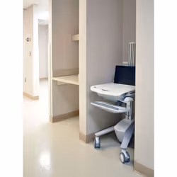 Ergotron StyleView EMR Laptop Cart, SV40 Aluminium, Gris, Blanc Ordinateur portable Panier multimédia