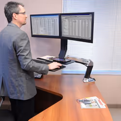 Ergotron WorkFit -A, Dual 22" Noir Bureau - Vue supplémentaire 3