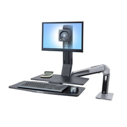 Ergotron WorkFit -A, Single LD @ Worksurface+ 24" Noir Bureau